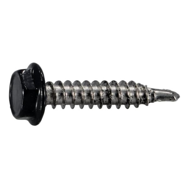 Midwest Fastener Self-Drilling Screw, #10 x 1 in, Painted Stainless Steel Flange Hex Head External Hex Drive, 10 PK 39606 - main